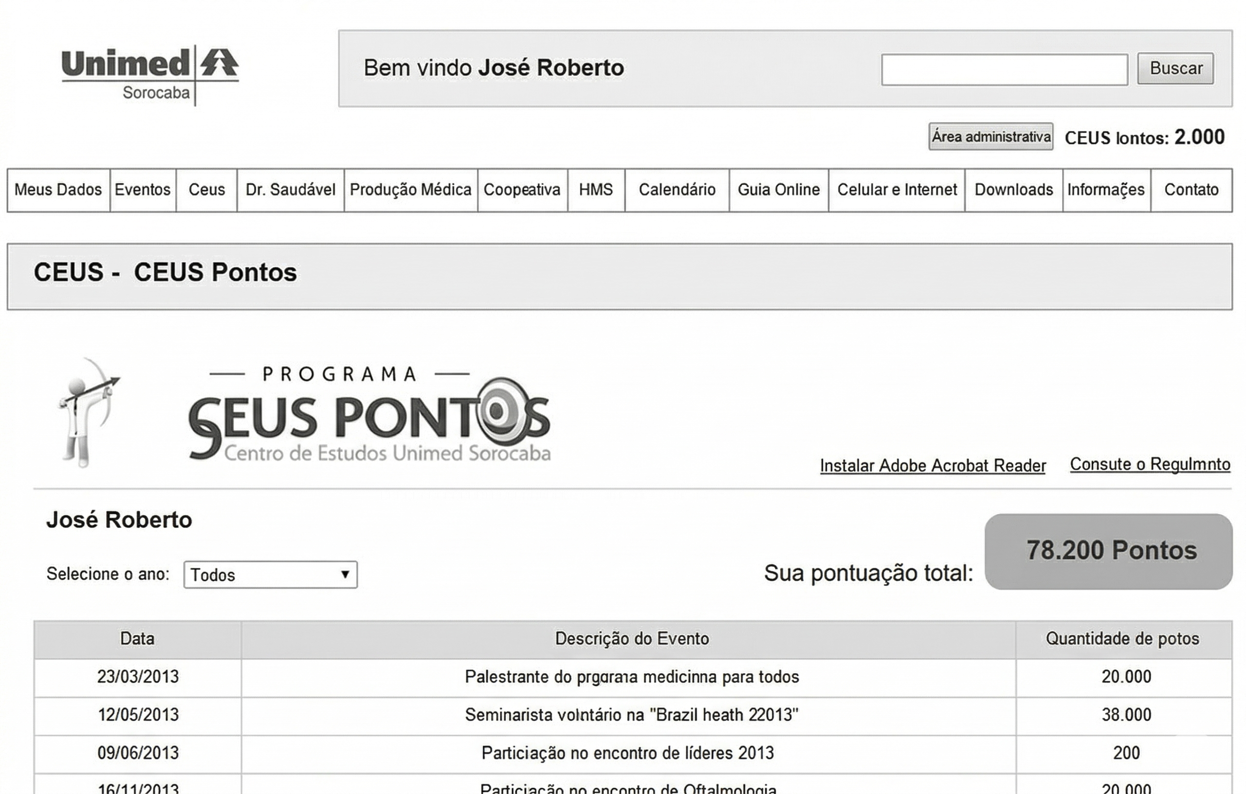 Ver mídia: Unimed Sorocaba - Wireframe